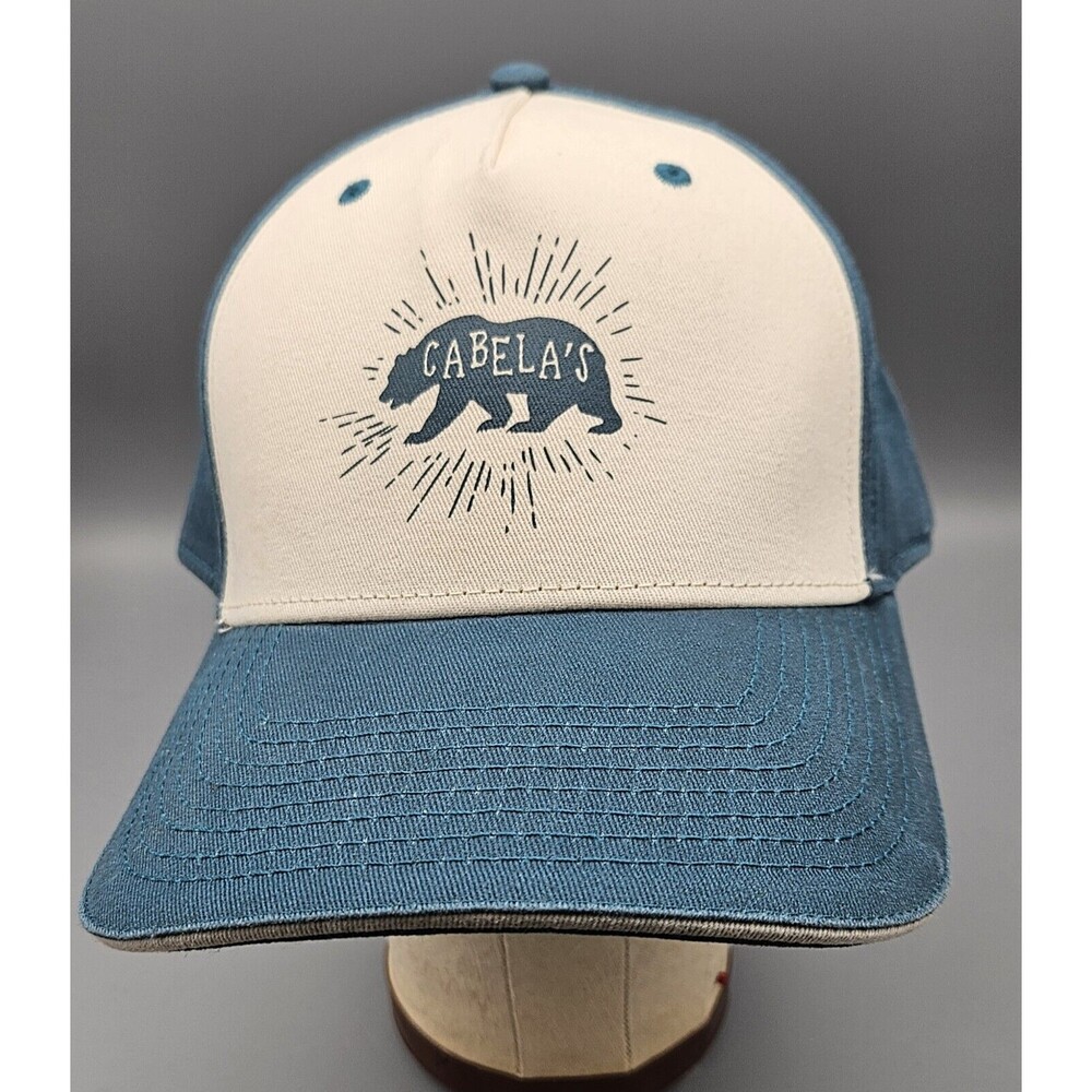 Cabela’s Ladies 2-tone Bear Logo Fishing Hunting  Hat Cap Women Adjustable